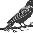 Metal Bird Decor, Gifts for Mom, Artistic Raven Silhouette, Metal Garden Ornament, Outdoor Tree Decorations  A Remarkable Yard & Lawn Decor  Raven (Black) (Rust-proof Black)