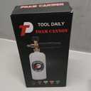 Tool Daily Foam Cannon with 1/4 Inch Quick Connector, 1 Liter, 5 Pressure Washer Nozzle Tips