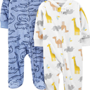 Simple Joys by Carter's Baby Boys' 2-Pack Fleece Footed Sleep and Play Size 3-6 M