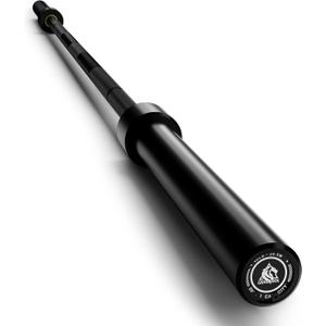 LIONSCOOL 7FT Olympic Barbell for Weightlifting, Power Lifting, 2 Inch Strength Training Bar for Squats, Deadlifts, Presses, Rows, Curls - 700lbs/1000lbs/1500lbs Capacity (40lbs (Black E-coating, 500LBS, Center Knurl))