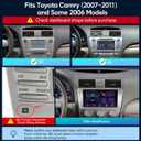 64GB Car Stereo Radio for Toyota Camry 2007 2008 2009 2010 2011, 9 Inch Android Touchscreen Head Unit with Wireless CarPlay & Android Auto, Bluetooth 5.0, GPS, FM/RDS, SWC, DSP, 1080P Backup Camera
