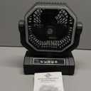 Portable Rechargeable Fan - 9-Inch Camping Fan for Tent, 20000mAh(60Hrs) Battery Operated Fan for Camping, Auto Oscillation Cordless Fans, Tent Fans with Remote/Light, 4 Speeds, 4 Timing, Outdoor