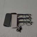 CRGATV 3-Pack Reading Glasses for Men Blue Light Blocking Metal Full Wide Frame Computer Readers 1.75