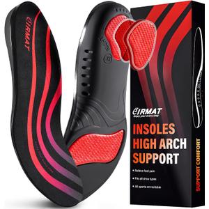 Plantar Fasciitis Insoles: Arch Support Inserts Men Women - Plantar Fasciitis Relief Walking All Day - Orthotic Inserts for Men Women Flat Feet - Shock Absorbing - Athletic - (M(Men 9-10.5/Women 10-11.5), Black)
