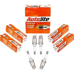 5 x Autolite 145 Copper Resistor Automotive Replacement Spark Plugs (4 Pack)