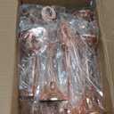 Maitys 15 Pcs Metal Table Numbers 1-15 with Weighted Base 8 Inch Table Number Stands for Wedding Reception, Party, Anniversary, Birthday Banquet(Rose Gold)
