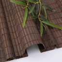 Cordless Blackout Bamboo Roman Shades, Easy Installation Natural Woven Wood Window Shades, Custom Privacy Lined Bamboo Blinds with 6 Inches High Valance for Indoor Windows,Night Coffee