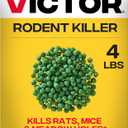 Victor Rat Poisoning for Inside & Outdoor Use - Kills Rats, Mice, Meadow Voles, Mouse Poisoning for Indoor & Outside Areas, Ready-to-Use, Yellow, M925, 4 lbs