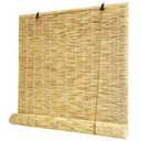 Bamboo Shades Bamboo Blinds roll up Blinds Outdoor Blinds, Sun Protection Breathable, for Indoor/Outdoor Porch Patio-Carbonized color-20x40in/51x102cm(WxH)