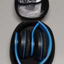 ZIHNIC Bluetooth Headphones Over-Ear, Foldable Wireless and Wired Stereo Headset Micro SD/TF, FM for Cell Phone,PC,Soft Earmuffs &Light Weight for Prolonged Wearing (Black/Blue)