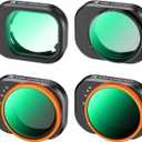 K&F Concept Variable ND Filter Kit Compatible with DJI Mini 4 Pro, 4 Pack ND2-32 (1-5 Stops)/ND32-512 (5-9 Stops)/CPL/UV Lens Filter with Multi Coated HD Optical Glass/Gimbal Safe