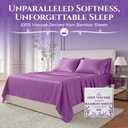 SLEEP SANCTUARY 100% Viscose Derived from Bamboo Sheets Twin Size 4pcs – BamBliss Luxury Cooling Sheets for Hot Sleepers - Cloud Soft, 17" Deep Pocket, Ultra Durable Bed Set (Purple)
