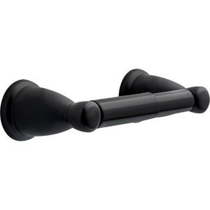 Franklin Brass Kinla Spring (1-Pack) Toilet Paper Holder Matte Black Tissue Roll Spring-Loaded Rod, Organization and Storage, Wall Mounted Bathroom Accessories KIN50-MB