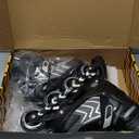 Nattork Adjustable Inline Skates for Adults and Teens, Outdoor & Indoor Blades Roller Skates for Boys, Beginners (Large-Youth (3-6 US), Black)