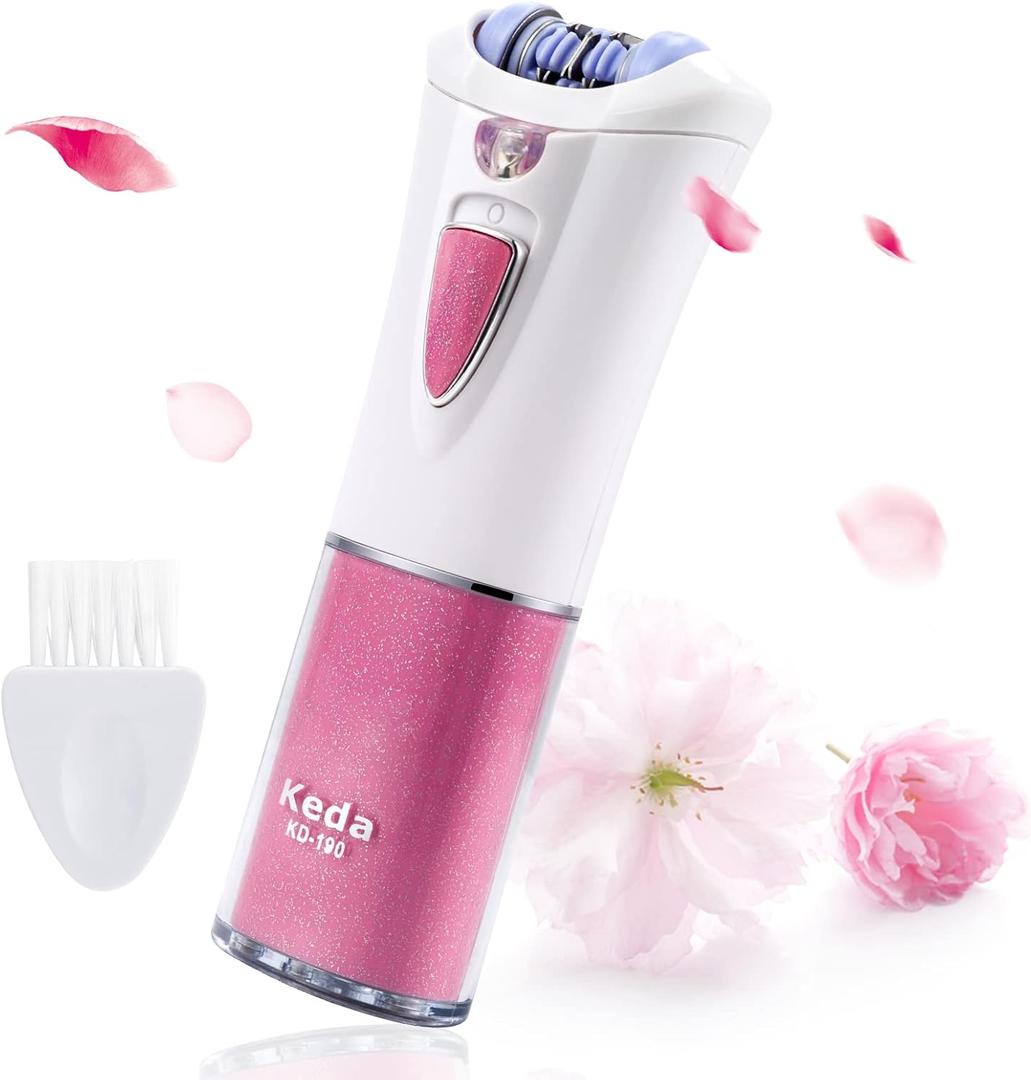 Epilator Hair Removal for Women Facial Hair Remover with 9 Tweezers and LED, Glide Epilator for Women, Portable Facial Hair Epilators for Face, Lips, Arms, Underarms, Legs and Bikini