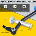 58430 Shaft Type Seal Puller | Universal Seal Puller, Camshaft & Crankshaft Oil Seal Removal Tool, Seal Puller Tool, Blind Seal Extractor for Automotive and Motorcycle Engine Repair