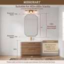 MIRRORART 24x40’’ Brushed Champagne Bronze Bathroom Mirrors for Wall