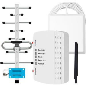Cell Phone Booster for Home & Multi-Room,Up to 6000 sq ft,Cell Phone Signal Booster for Band 66/25/2/4/5/12/13/17,Boost 5G 4G Data for All U.S. Carriers FCC Approved Cell Booster