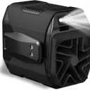 2025 Upgrade Portable Waist Fan Personal Fan 100 Speed Flashlight Cooling Wearable Clip on Belt Hand-Free Neck Fan for Camping Travel Outdoor Jobsite (BLACK)