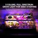 Seed Starter Tray, Seed Starter Kit with Grow Lights, Color Change Grow Lights for Seed Starting Kit, 3 Timming Set, Indoor Plant Growing Kit for Gardeners, Germination Trays Kits, Gardening Gifts