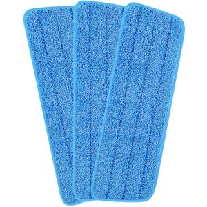 3 Pack 16.5 inch Reusable Mop Pads Microfiber Spray Mop Replacement Heads for Wet/Dry Mops Compatible with Bona Floor Care System (Blue)
