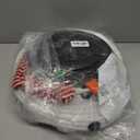 Juegoal Set of 2 Lighted Christmas Snowman Decorations, 3.5+2.3FT Outdoor Collapsible White Snowmen with LED Lights, Pre-Lit Pop Up Xmas Yard Display, Plug in for Holiday New Year Winter Lawn Garden