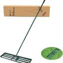 Yesker Lawn Leveling Rake 30 Inch for Soil Yard Leveling Rake with 30"x10" Ground Plate 72" Steel Handle Effort-Saving Heavy Duty Ground Leveler Tool for Backyard Garden Farm Golf Course Landscaping