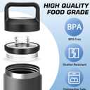 Replacement for YETI Lid Chug Cap Rambler Bottle, Screw Top Lid Replacement Fits for 18oz/ 26oz/ 36oz/ 64oz Cap Cover Water Bottle Parts Accessorie
