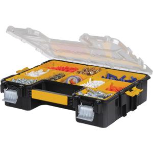 DEWALT Small Parts Organizer, Hardware Storage Box with Removable Dividers, 10-Compartment (DWST14825)