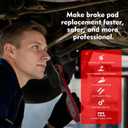 Brake Caliper Compression Tool, 360 Ratcheting Piston Compressor, 2 Steel Plates, 2 Hooks, for Single Twin Quad Pistons, Cars, Trucks, SUVs