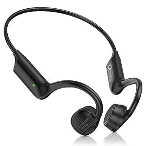 CHENSIVE Bone Conduction Headphones Bluetooth 5.4 Open Ear Headphones with Mic, Wireless Earphones, Sports Earphones 12H Playtime, IPX6 Waterproof Headset for Cycling, Hiking, Running, Driving