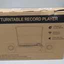 Record Player with External Bookshelf Speakers Belt-Drive Vintage Turntable for Vinyl Records Passive Dual Stereo Speakers LP Players 3 Speed Wireless AUX Headphone Input Auto Stop Retro Brown Wooden
