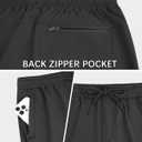 Men's Sweatpants Athletic Pants Joggers with Zipper Pockets Lightweight Quick Dry Workout Track Pants for Gym Running (Black, XXL)