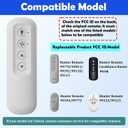 99813 Replacement for Hunter Ceiling Fan Remote Control, 3-Speed and Light Dimmer with Wall Mount, Replace 99770 99392 99118 99122 99123 99119 (Remote Only)