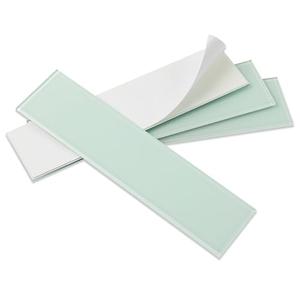 Lovdeco Peel and Stick Glass Subway Tile, 3 x 12 Inch, 5 Sq Ft, Light Green Glass for Bathroom Kitchen Backsplash Wall, 20-Pack