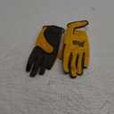 MUD Tough Women's Synthetic Leather Palm Garden Gloves, Touchscreen Capable, Abrasion Resistant, Hook and Loop Closure, Yellow Small/Medium (MD51001MT-WML)