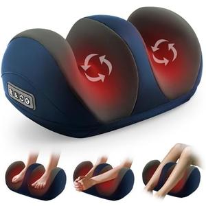 CCHYF Foot Massager with Heat, Shiatsu Foot and Calf Electric Kneading Massager Machine with Roller for Relaxation, Plantar Fasciitis, Pain Relief, Gifts for Women & Men(Blue)