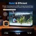 AQQA Magnetic Wave Maker for Aquarium - DC 12V Circulation Pump with External Controller, 4-Speed Adjustable Flow & Feeding Mode, Submersible Powerhead for Freshwater Saltwater Tanks (8W 950GPH)