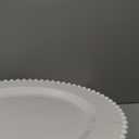 U-QE 60PCS Ivory Plastic Plates - Beaded Ivory Plates Disposable Heavy Duty - Perfect for Party, Baby Shower, Wedding, Birthday - Include 30PCS 10inch Dinner Plate & 30PCS 7inch Dessert Plate