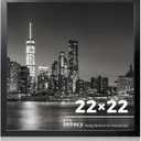 Annecy 22x22 Picture Frame Black（1 Pack）, 22 x 22 Picture Frame for Wall Decoration, Classic Black Minimalist Style Suitable for Decorating Houses, Offices, Hotels