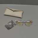 Madison Avenue Trendy Sqaure Blue Light Blocking Glasses for Women with Case, Stylish Anti Glare Glasses for Computer