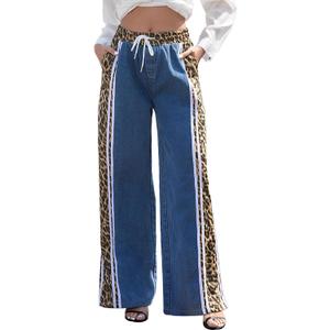 Womens High Waisted Jeans Cheetah Print Pants Wide Leg Jeans Leopard Pants Straight Leg Women Baggy Jeans Y2k (S) Womens High Waisted Jeans Cheetah Print Pants Wide Leg Jeans Leopard Pants Straight Leg Women Baggy Jeans Y2k (S)