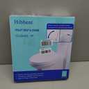 Hibbent Premium Round Toilet Seat with Cover Quiet Close, One-Click to Quick Release, Easy Installation Non-Slip Seat Bumpers, Slow Close Toilet Seat and Cover, Easy Cleaning-White Color
