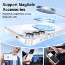 for Samsung Galaxy S26 Case with Magnetic Stand, White | Crystal Clear Case,Rigorous Drop Protection, Great Grip Feeling, Slim Shockproof Phone Cover