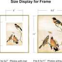 8.5x11 Picture Frame, Brass Metal Photo Frames with HD Glass, Fits 5x7 with Mat or 8.5 x 11 without Mat, Display for Wall and Table, 1 Pack
