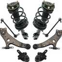 TRQ Front Suspension Kit Ball Joint Complete Strut & Coil Spring Assembly Control Arm Sway Bar Stabilizer Link Compatible with 2008-2011 Toyota Highlander