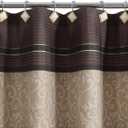 Seville Chocolate Farmhouse Polyester Printed Vintage Shower Curtain,Decorative Brown Waterproof Bathroom Curtains,72" W x 78" H-Chocolate/Brown