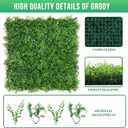 Grooy 20"x20" Artificial Hedge Grass Wall, 12PCS Boxwood Panels(33.33 sq.ft), Greenery Backdrop Panles, UV Protected Privacy Fence Screen, Green Wall Decor for Outdoor Indoor Wedding Dcor