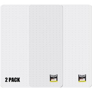 Kuyal Office Chair Mat for Carpet, 2 Pack 36x 48 Clear Heavy Duty Computer Chair Mat, Under Desk Protector Carpeted Floors Mat, Easy Chair Movement,Ship Flat