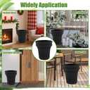 BTSKY 3Pcs Black Round Trash Can Cover 32 Gallon Stretch Spandex Trash Can Covers Outdoor Decorative Trash Bin Covers for Outside Wedding Parties Commercial Fundraiser Decor